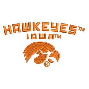 Best Hawkeyes Iowa Embroidery logo.