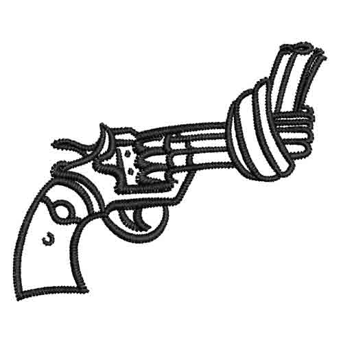 Best Knotted Gun Sculpture Embroidery logo.