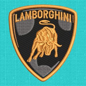 Lamborghini Embroidery logo.