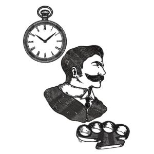 Best Man Clock Embroidery logo.