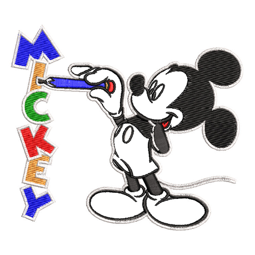 Best Mickey Mouse Cartoon Embroidery logo.