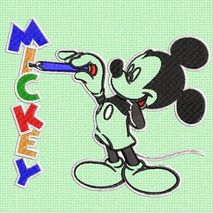 Best Mickey Mouse Cartoon Embroidery logo.