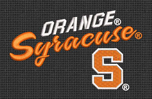 Best Orange Syracuse Embroidery logo.