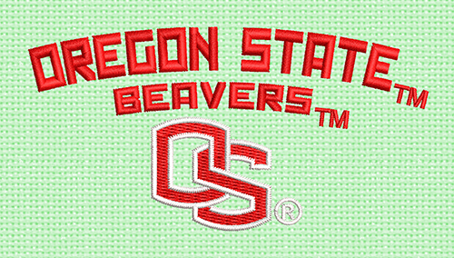 Best Oregon State Embroidery logo.
