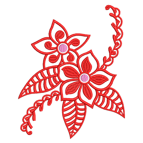 Best Red Flower Embroidery logo.