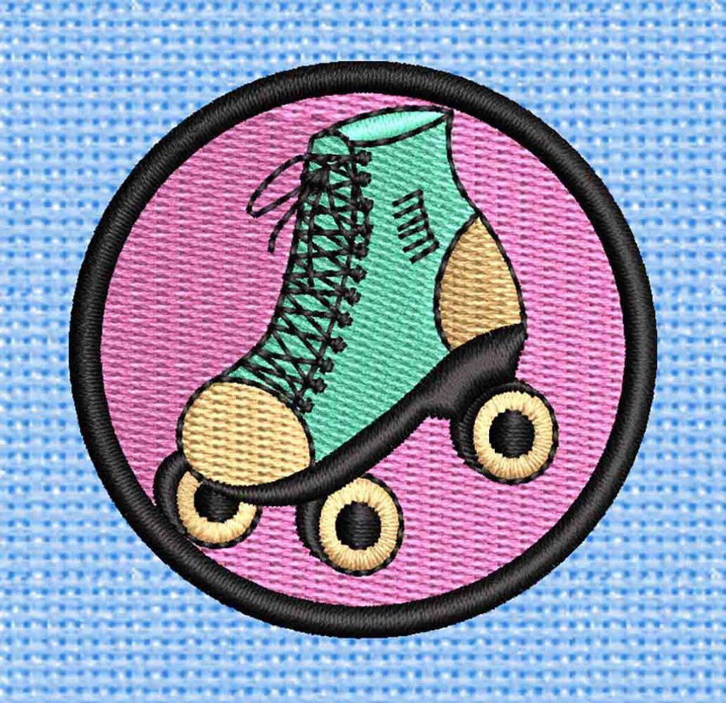 Best Roller Skate Embroidery logo. Vectoremb