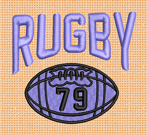 Best Rugby Ball Embroidery logo.