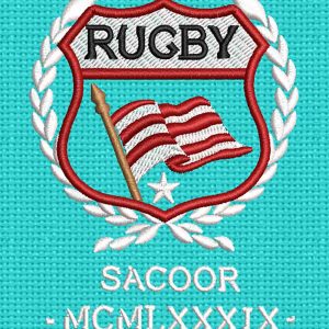 Best Rugby Flag Embroidery logo.