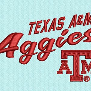 Best Texas Aggies ATM Embroidery logo.