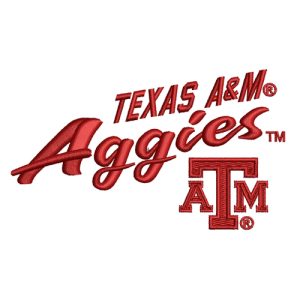 Best Texas Aggies ATM Embroidery logo.