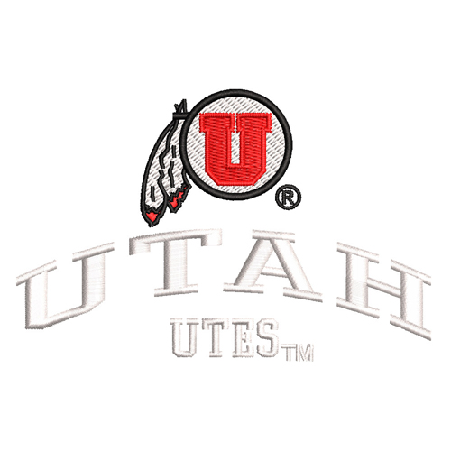 Best Utah Utes TM Embroidery logo.