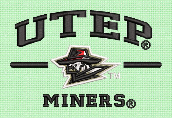 Best Utep Miners Embroidery logo.