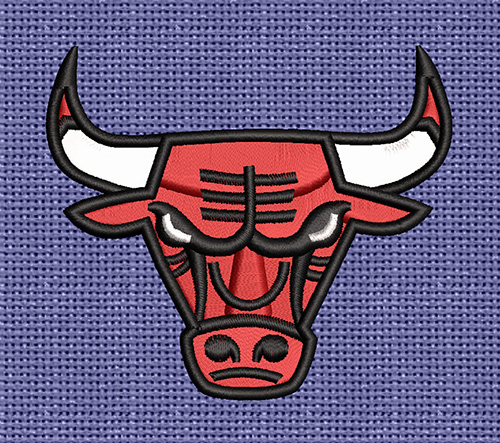 chicago bulls 3d puff embroidery logo vector emb embroidery designs chicago