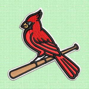 Best Louis Cardinals Bird Embroidery logo.