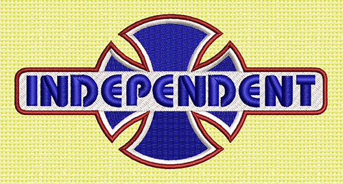 Best Independent skateboard Embroidery logo.