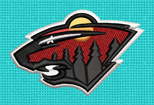 Best Minnesota wild 3d Embroidery logo.