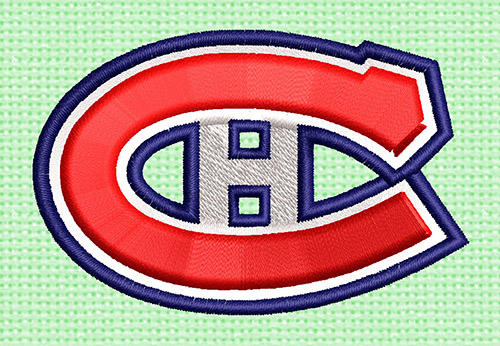 montreal canadines 3d embroidery logo vector emb montreal canadiens