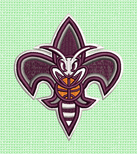 orleans hornets 3d embroidery logo vector emb original hornets