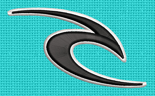 Best Ripcurl 3D Embroidery logo.