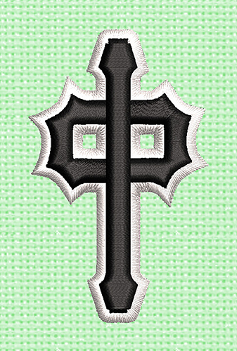 Best Cool Cross 3d Embroidery logo.