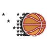 Best Basketball Star Embroidery logo.