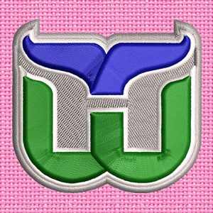 Best Hartford Whalers 3d Embroidery logo.