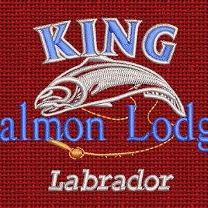 Best King Salmon fish Embroidery logo.