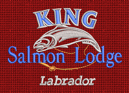 Best King Salmon fish Embroidery logo.