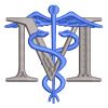 Best Medical Numerology Embroidery logo.
