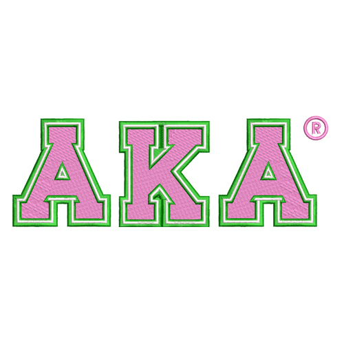 Best AKA letter Embroidery logo.