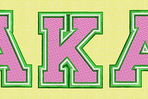Best AKA letter Embroidery logo.