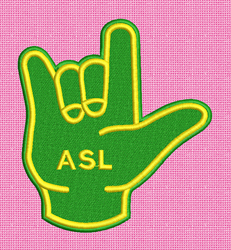 Best Hand ASL Embroidery logo.