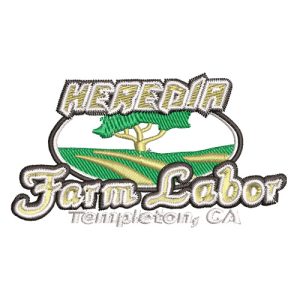 Best Heredia Farm Labor Embroidery logo.