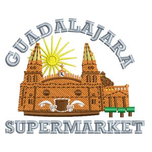 Best Guadalajara Supermarket Embroidery logo.