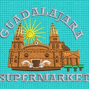 Best Guadalajara Supermarket Embroidery logo.