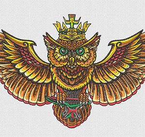 Best Owl Bird Embroidery logo.