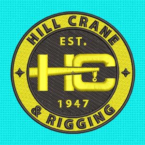 Best Hill Crane Service Embroidery logo.