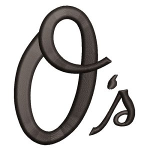 Best letter O 3d Embroidery logo.