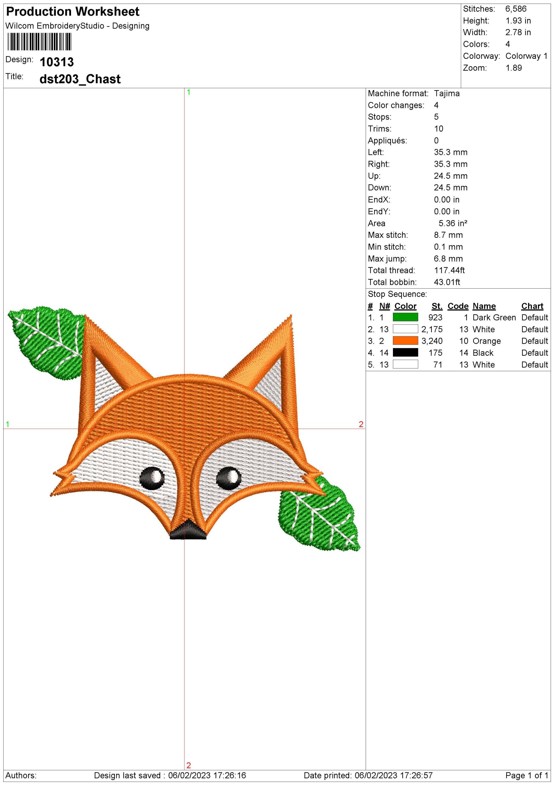 Fox Head Embroidery logo.