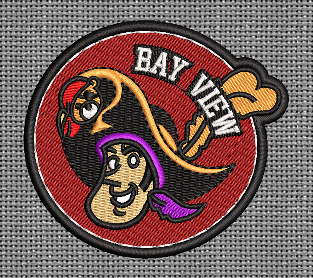Bay View Embroidery logo.