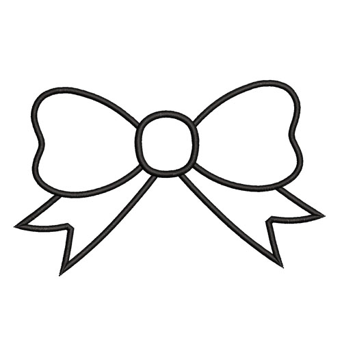 Christmas Bow Embroidery logo.