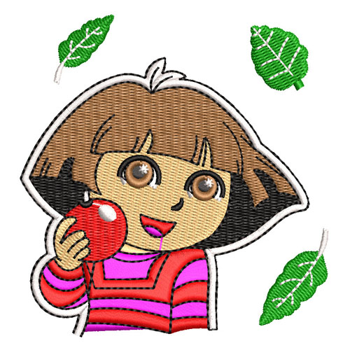 Dora The Explorer Embroidery logo.