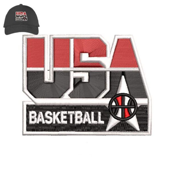 USA Basketball Embroidery logo for Cap.