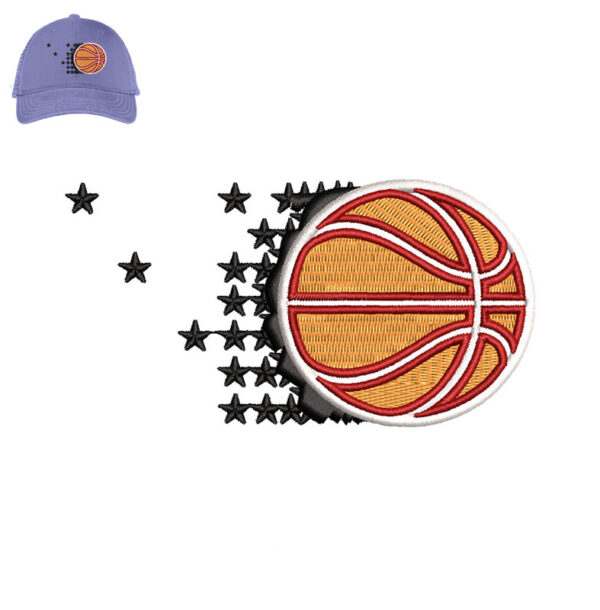 Basketball Star Embroidery logo for Cap.