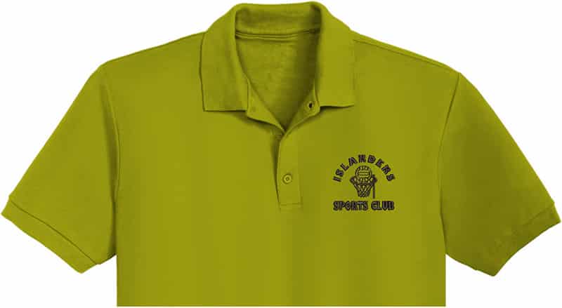 Islanders Sports Embroidery logo for Polo Shirt. - Image 2