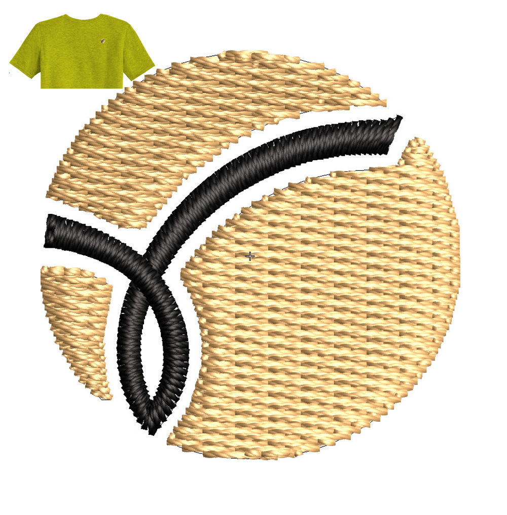 Table Tennis Embroidery logo for T-Shirt.