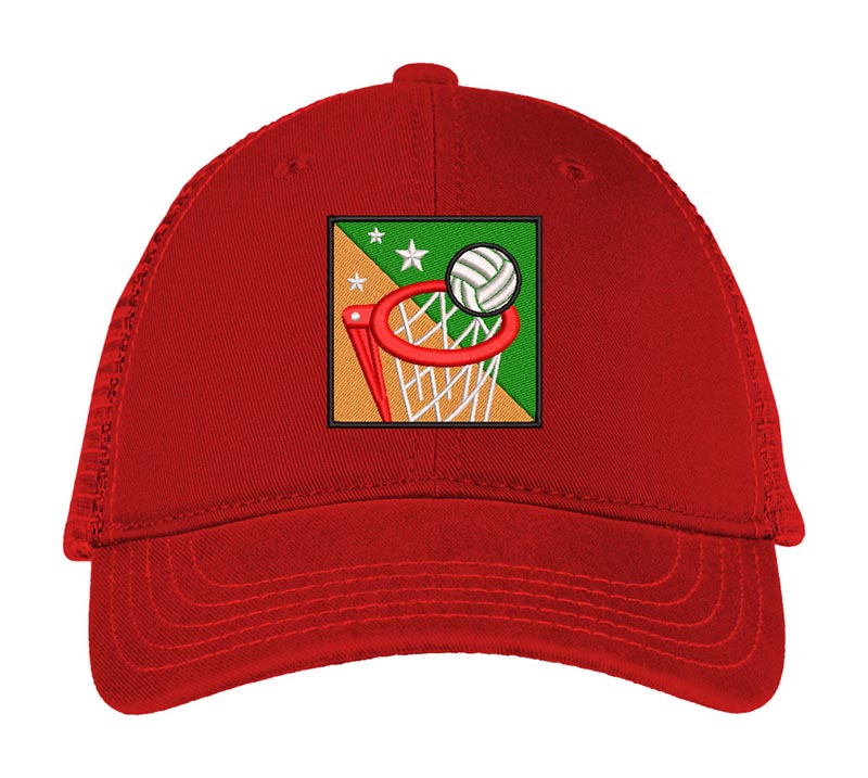 Netball Embroidery logo for Cap. - Image 2